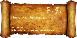 Herczog Gyöngyi névjegykártya